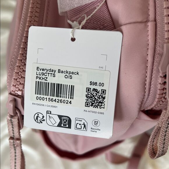 Lululemon Everyday Backpack 21L Pink Haze - NEW main image 4